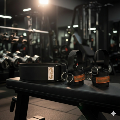 ست کمربند و پابند مشکی